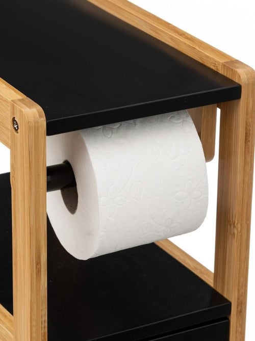 Dérouleur WC avec réserve Natureo noir - Kiabi