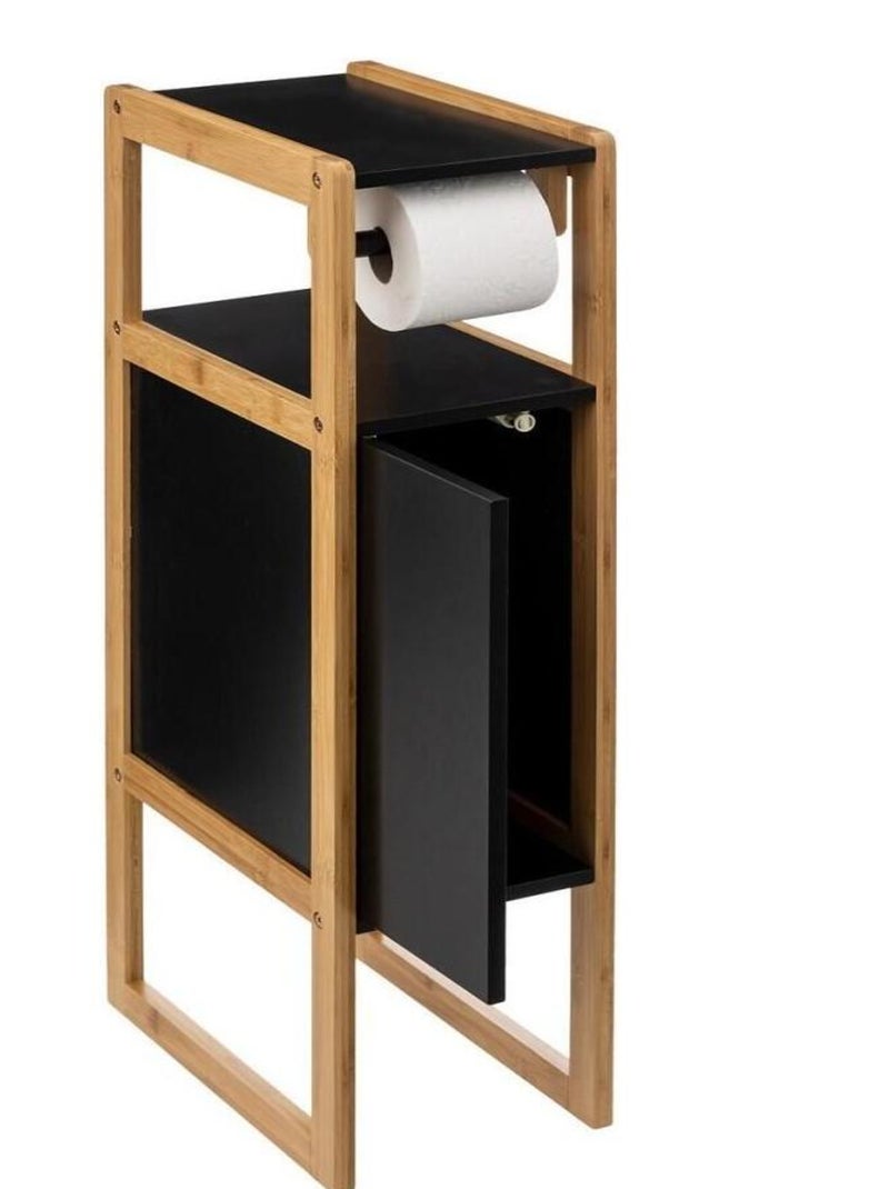 Dérouleur WC avec réserve Natureo noir Noir - Kiabi