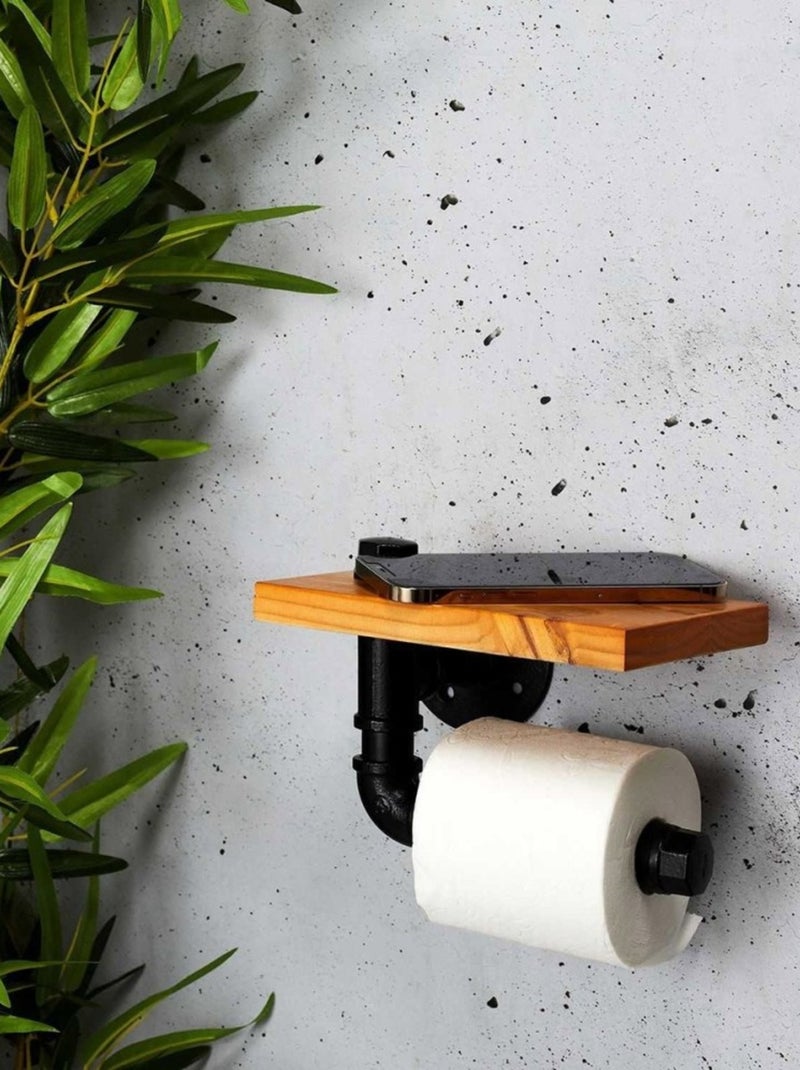 Dérouleur WC avec support industriel Noir - Kiabi