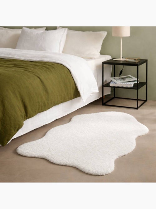 Descente de lit fausse fourrure blanche 90x60cm - Kiabi