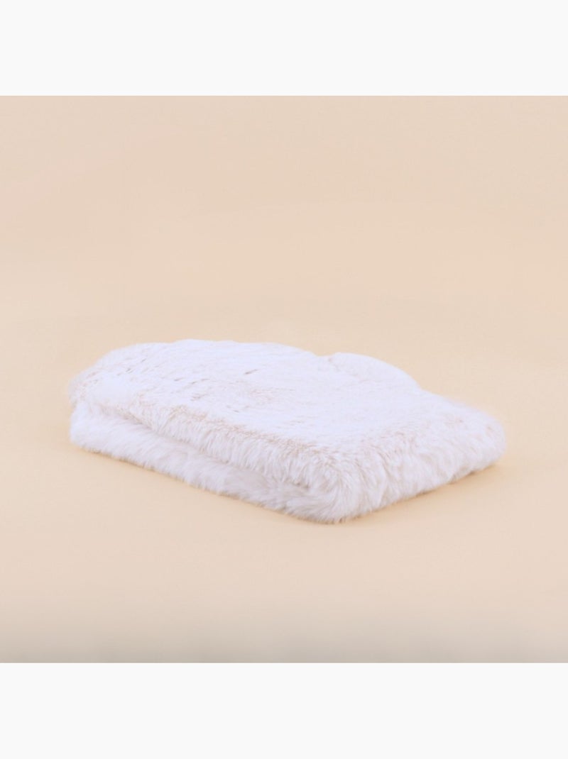 Descente de lit fausse fourrure blanche 90x60cm Blanc - Kiabi