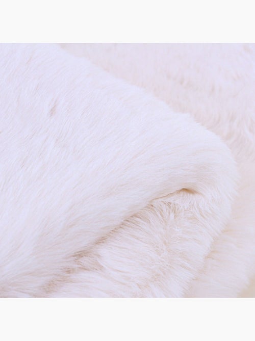 Descente de lit fausse fourrure blanche 90x60cm - Kiabi