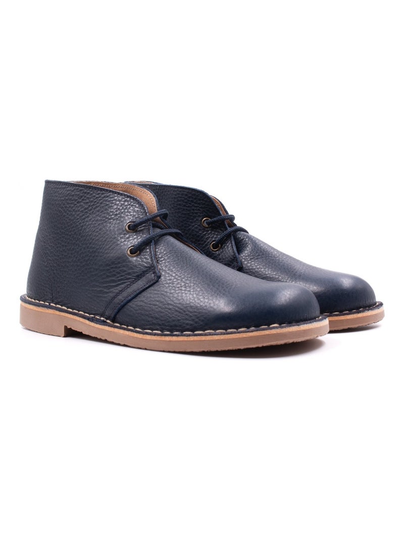 Desert Boots en Cuir - Boni Amaury Bleu marine - Kiabi