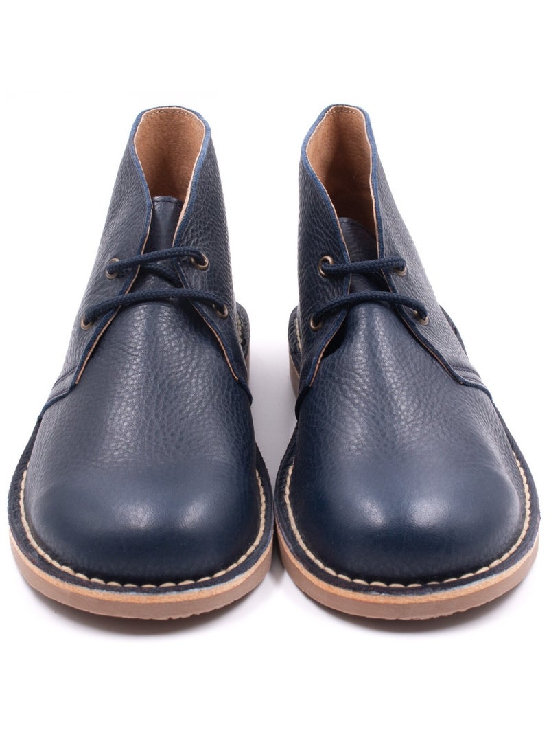 Desert Boots en Cuir - Boni Amaury Bleu marine - Kiabi