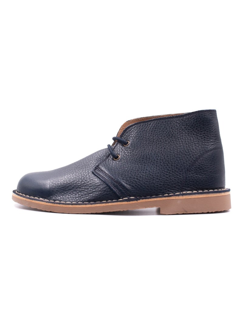 Desert Boots en Cuir - Boni Amaury Bleu marine - Kiabi