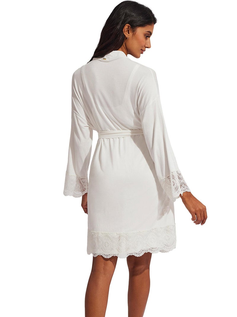 Déshabillé à dentelle Matilda mariage Ecru - Kiabi