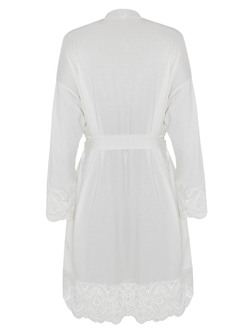 Déshabillé à dentelle Matilda mariage Ecru - Kiabi