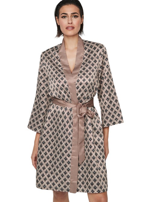 Déshabillé kimono P116 SATIN SUBLIME - Kiabi
