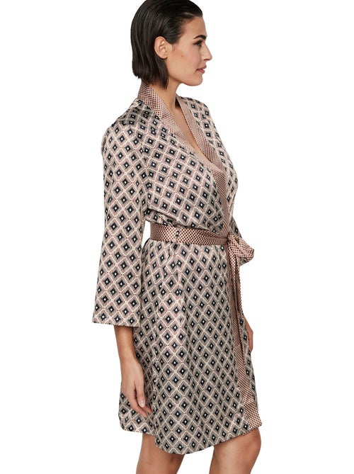 Déshabillé kimono P116 SATIN SUBLIME - Kiabi