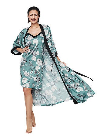Déshabillé long manches trois quarts MALITZIA