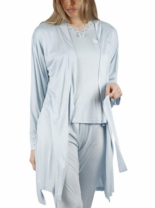 Déshabillé manches longues Soft Secret - Kiabi Déshabillé manches longues Soft Secret - Kiabi