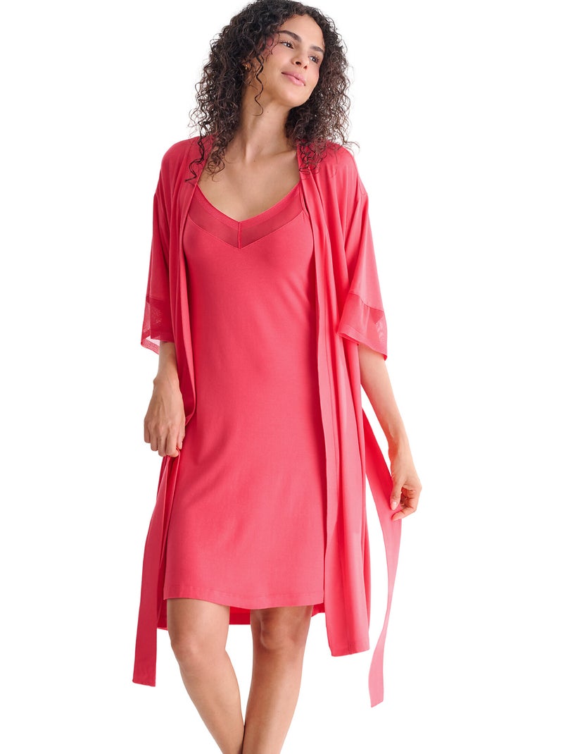 Déshabillé manches mi-longues SIA Rose - Kiabi