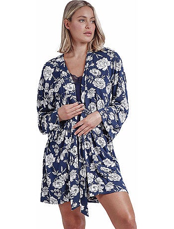 Déshabillé Navy Flowers