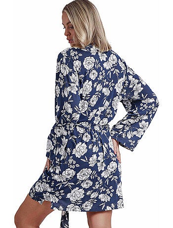 Déshabillé Navy Flowers