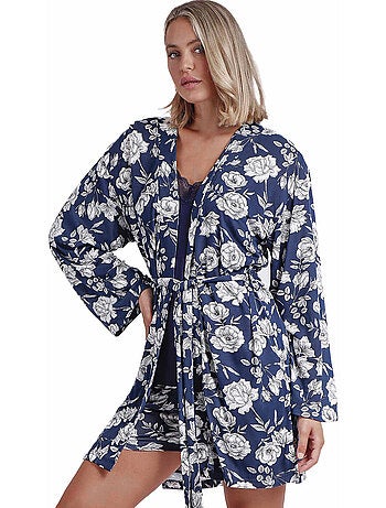 Déshabillé Navy Flowers