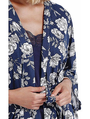 Déshabillé Navy Flowers