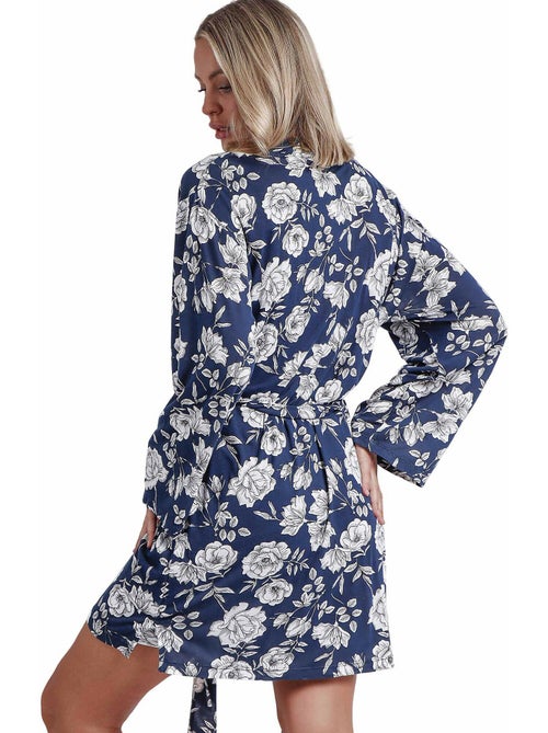 Déshabillé Navy Flowers - Kiabi Déshabillé Navy Flowers - Kiabi