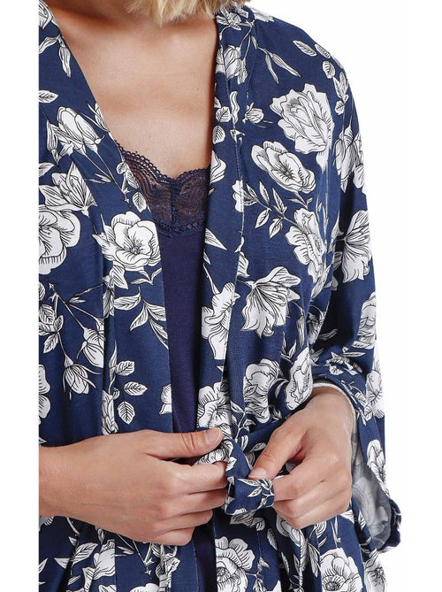 Déshabillé Navy Flowers - Kiabi Déshabillé Navy Flowers - Kiabi