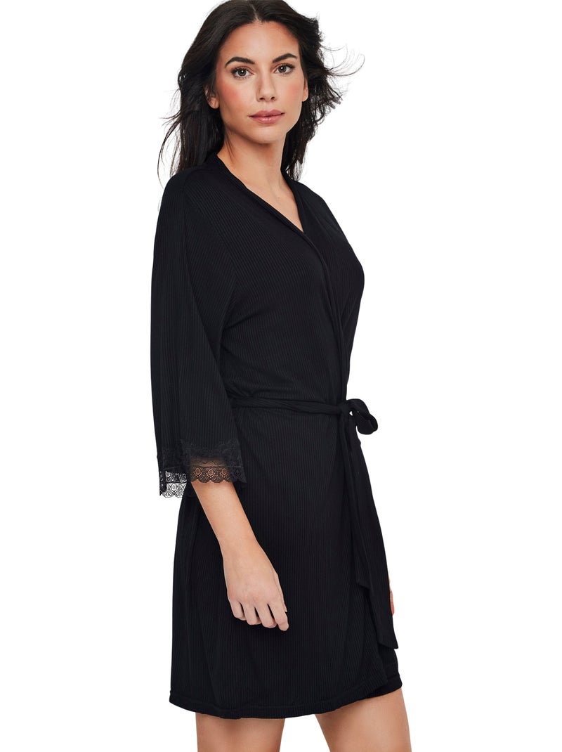 Déshabillé P313 MANUELA Noir - Kiabi