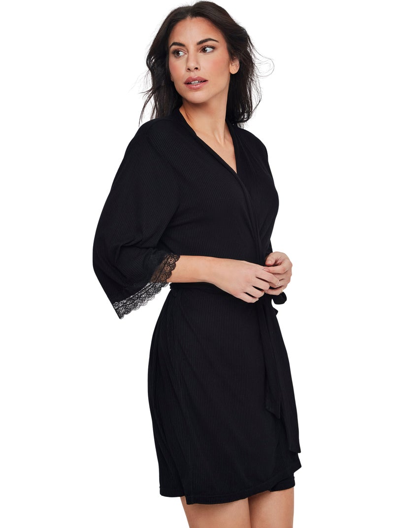 Déshabillé P313 MANUELA Noir - Kiabi