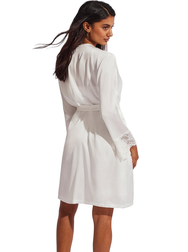 Déshabillé satin Matilda mariage Ecru - Kiabi