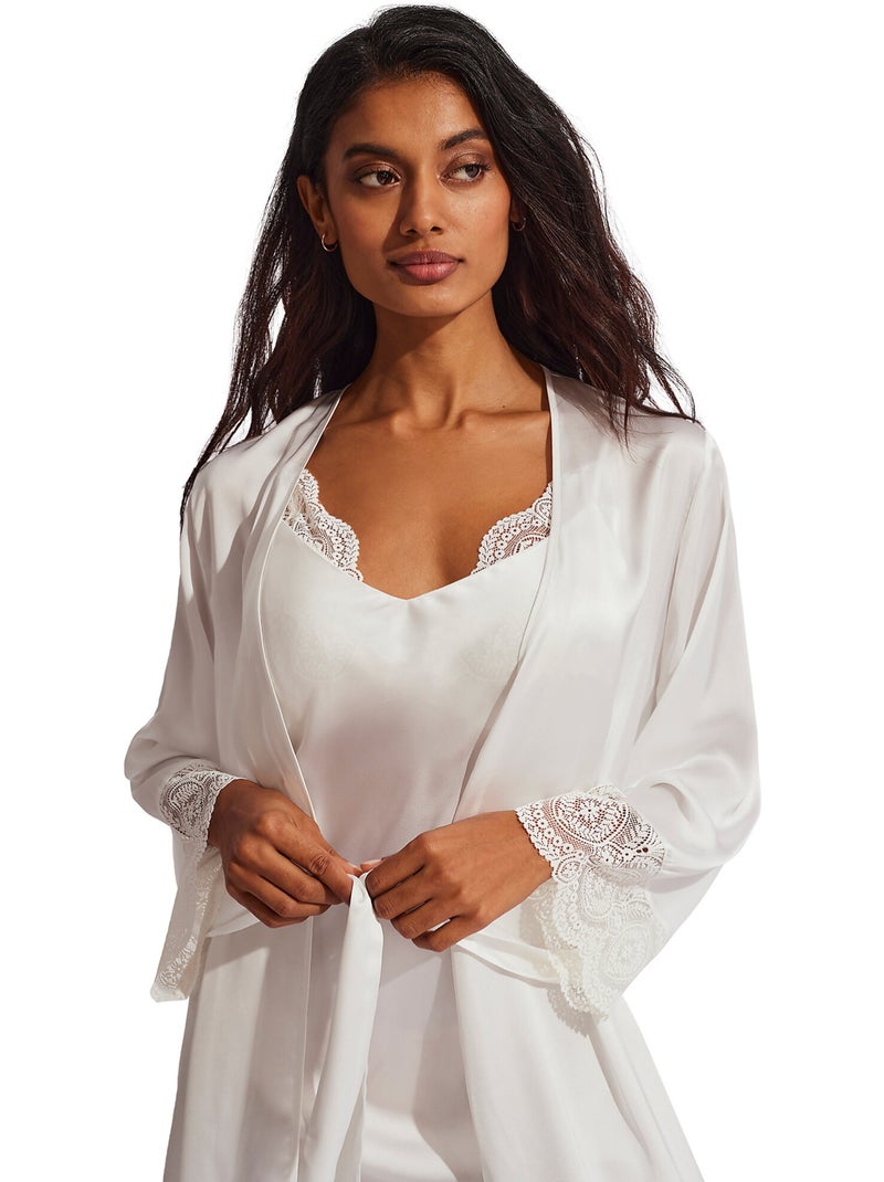 Déshabillé satin Matilda mariage Ecru - Kiabi