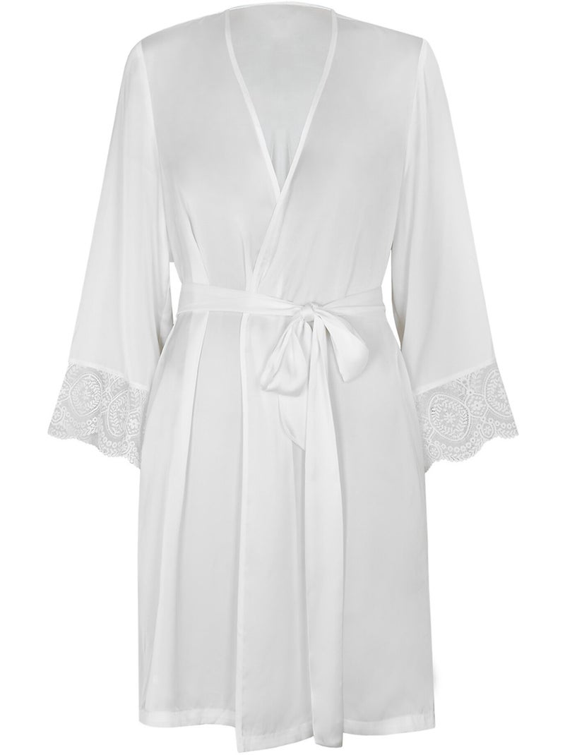 Déshabillé satin Matilda mariage Ecru - Kiabi