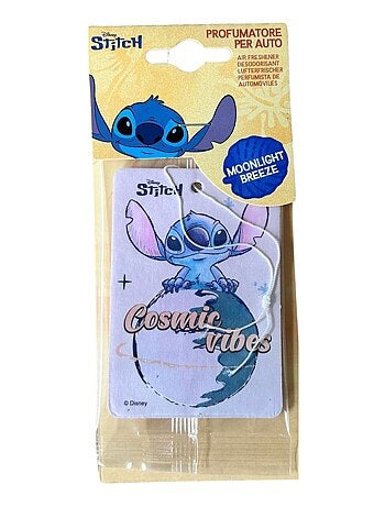 Désodorisant pour voiture en carton Stitch - Parfum Moonlight Breeze, parfum longue durée