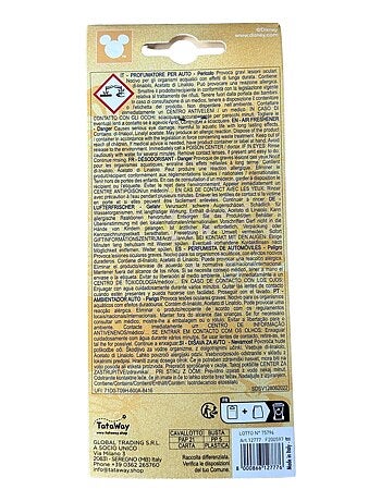 Désodorisant pour voiture en carton Stitch - Parfum Moonlight Breeze, parfum longue durée