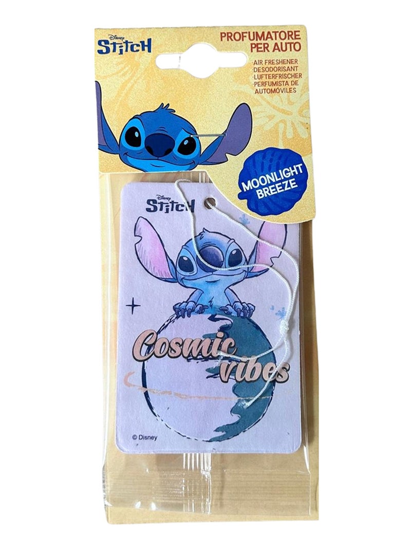 Désodorisant pour voiture en carton Stitch - Parfum Moonlight Breeze, parfum longue durée Bleu - Kiabi