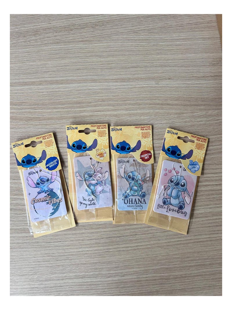 Désodorisant pour voiture en carton Stitch - Parfum Moonlight Breeze, parfum longue durée Bleu - Kiabi