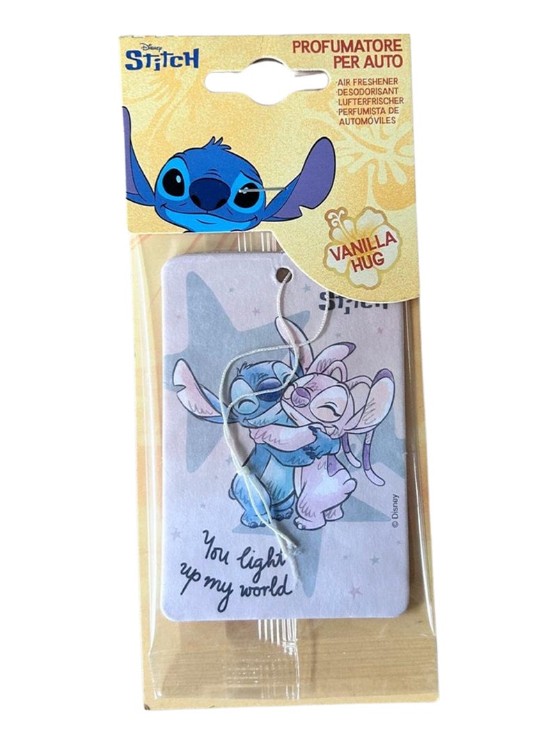 Désodorisant pour voiture en carton Stitch - Parfum vanille, arôme sucré et longue durée Bleu - Kiabi