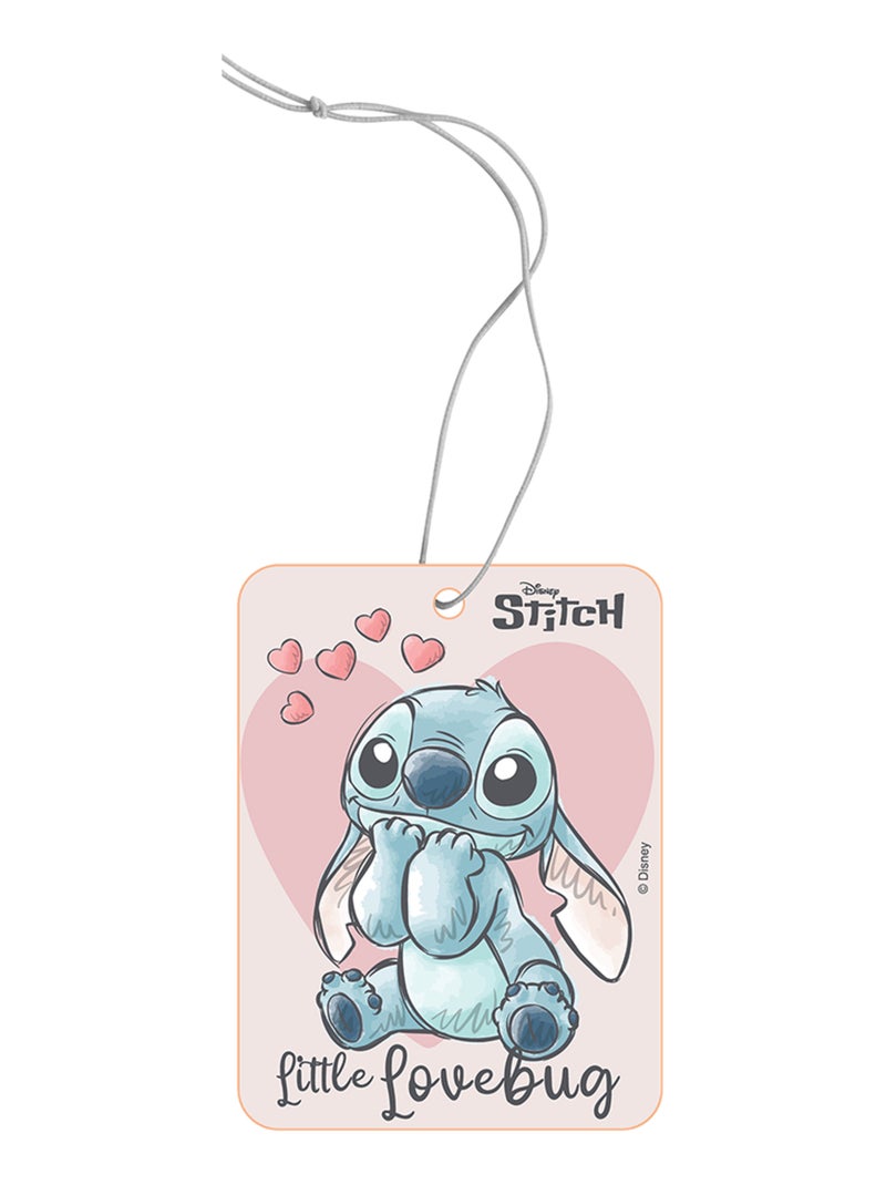 Désodorisant voiture en carton Stitch - Parfum coton, fraîcheur délicate et longue durée Bleu - Kiabi