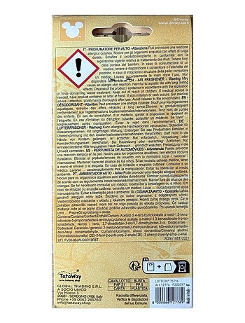 Désodorisant voiture Stitch en carton – Parfum tropical ciel, frais, exotique et longue durée