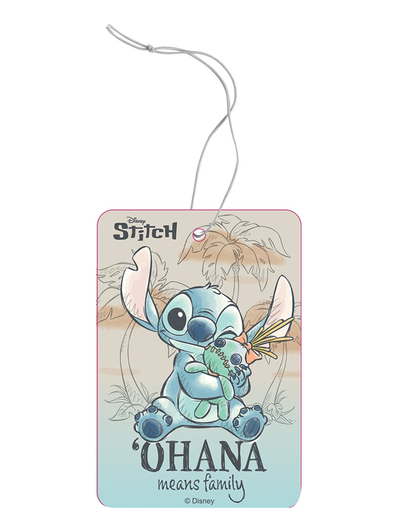 Désodorisant voiture Stitch en carton – Parfum tropical ciel, frais, exotique et longue durée Bleu - Kiabi