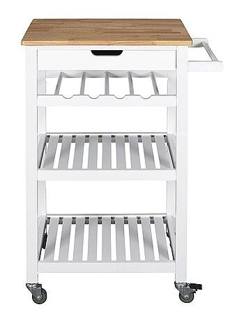 Desserte à roulettes blanc