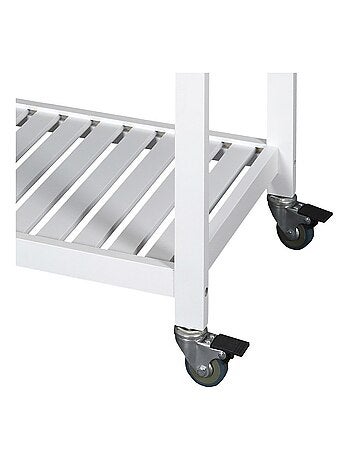 Desserte à roulettes blanc