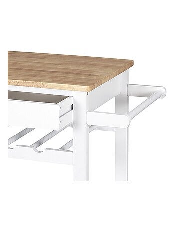 Desserte à roulettes blanc