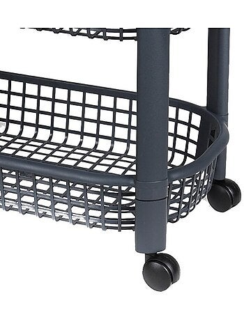 Desserte à roulettes en plastique 4 niveaux