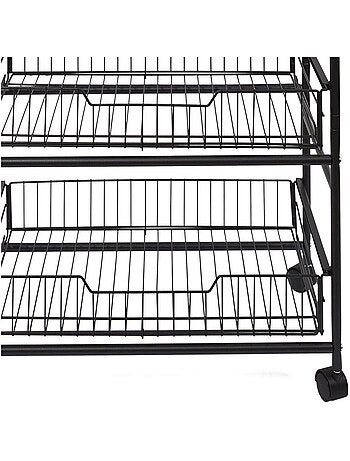 Desserte à roulettes étagère 2 tiroirs