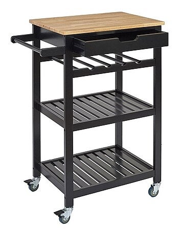 Desserte à roulettes blanc