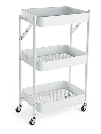 Desserte à roulettes sur 3 niveaux métal EQUIPMENT
