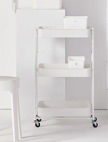 Desserte à roulettes sur 3 niveaux métal EQUIPMENT