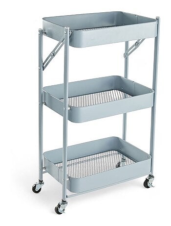 Desserte à roulettes sur 3 niveaux métal EQUIPMENT