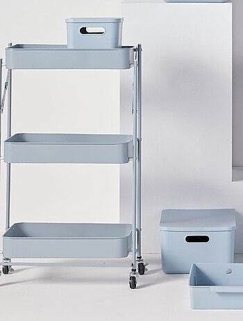 Desserte à roulettes sur 3 niveaux métal EQUIPMENT