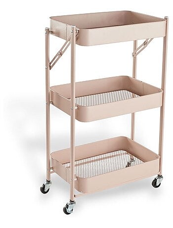 Desserte à roulettes sur 3 niveaux métal EQUIPMENT