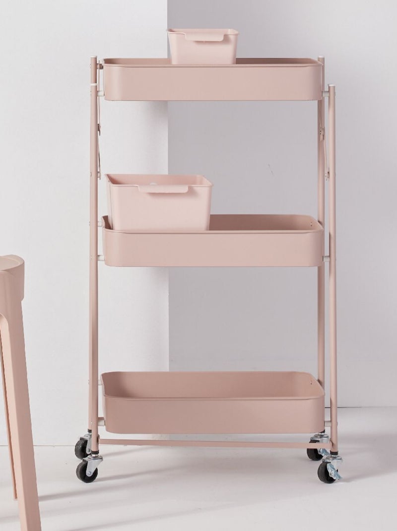 Desserte à roulettes sur 3 niveaux métal EQUIPMENT Rose - Kiabi