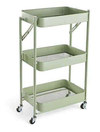 Desserte à roulettes sur 3 niveaux métal EQUIPMENT