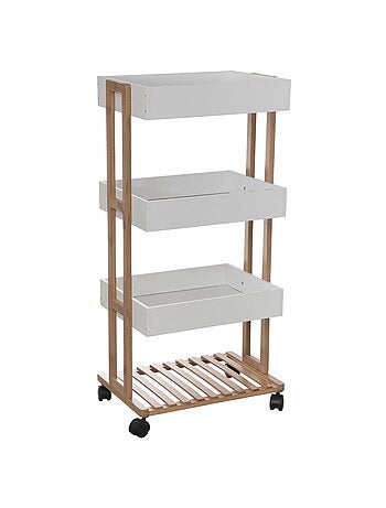 Desserte de salle de bain Natureo - L. 41 x H. 87 cm - Blanc