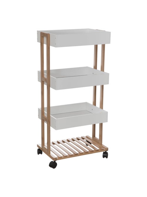 Desserte de salle de bain Natureo - L. 41 x H. 87 cm - Blanc - Kiabi